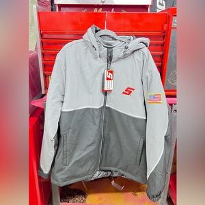 Snap-On NWT Gray & Black Winter Coat with Removable Hood & Pockets L & XXL